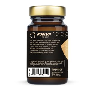 Таблиця складу 5-MTHF 800 mcg Fuel Up 120 tabs на упаковці