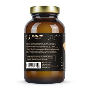 Склад омега-3 міні Fuel Up 500 mg на етикетці softgels