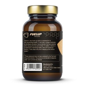 Таблиця складу Vitamin A 10000 IU Fuel Up на упаковці 100 шт